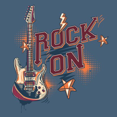 Rock on - elektro gitarlı müzik tasarımı