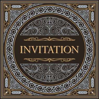 Klasik dekoratif etiket tasarımı