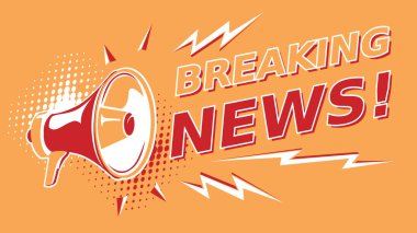 Son dakika haberi - megafon işaretiyle