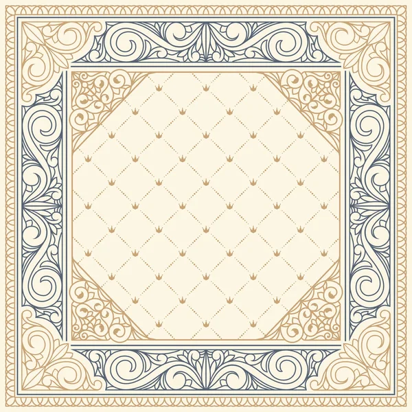 Carte Design Vintage Art Déco Ornée — Image vectorielle