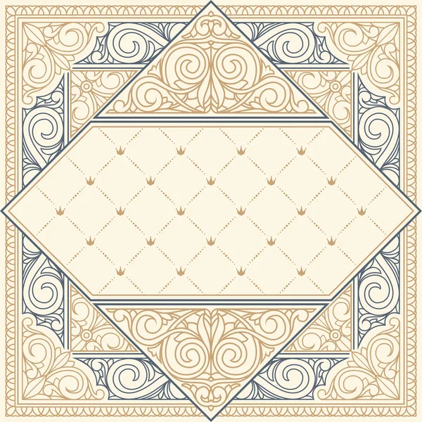 Ornate Art Deco Vintage Design Card — Stock Vector