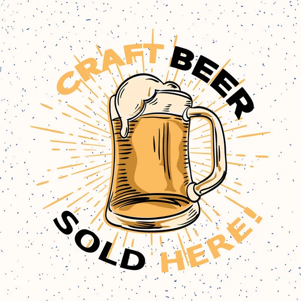 Μπύρα Βιοτεχνίας Πωλούνται Εδώ Διακοσμητική Πινακίδα — Διανυσματικό Αρχείο