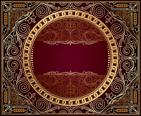 Süslü sanat deco altın antika kart