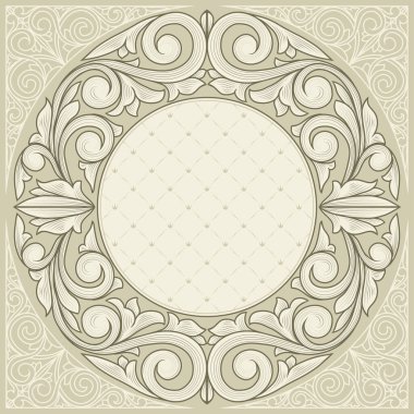 Klasik monokrom dekoratif tasarım