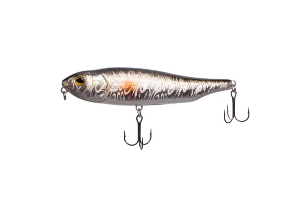 Lure for fishing predator with triple hooks — Stock Photo, Image