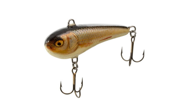 Fishing lure isolated on white background.