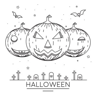 Halloween Pumpkins çizimler