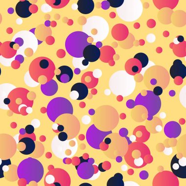 Sarı arka plan üzerinde dağınık noktalar.