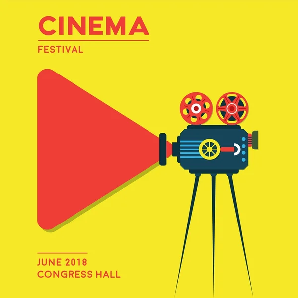 Affiche de cinéma design . — Image vectorielle