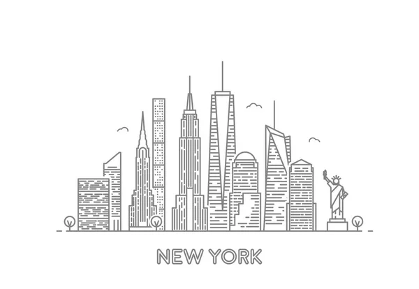 Skyline von New York. — Stockvektor