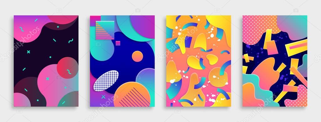 Modern abstract covers set.