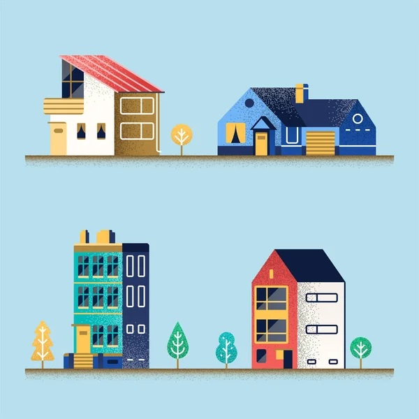 Set of houses. — Stock Vector