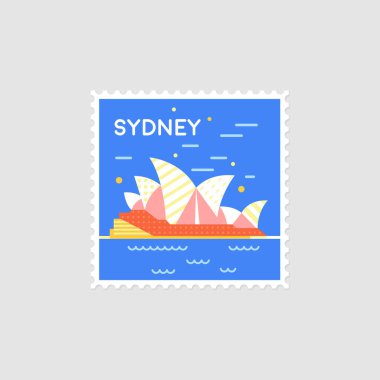 Sydney, Avustralya. Vektör illüstrasyonu