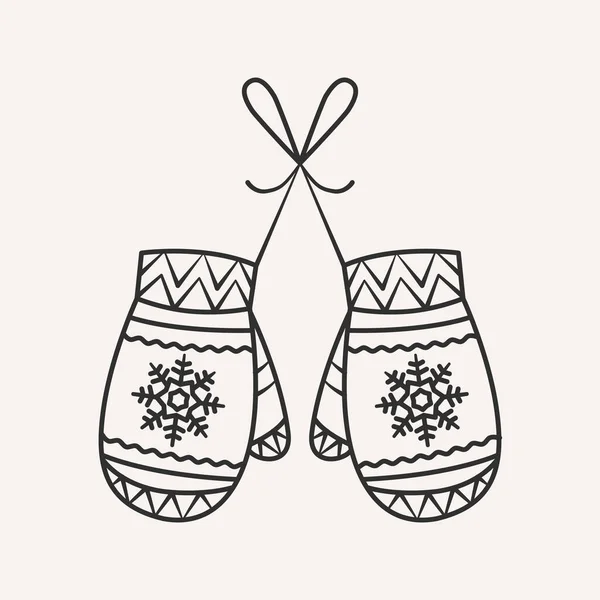 Kerstmis wanten illustratie. — Stockvector