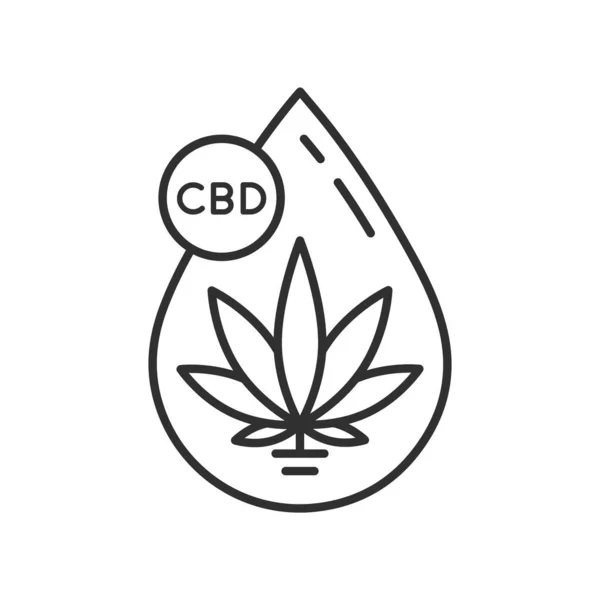Ícone de óleo de cannabis . — Vetor de Stock