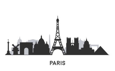 Paris manzarası siluet