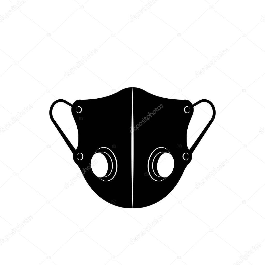 Medical mask, N95 mask vector icon.