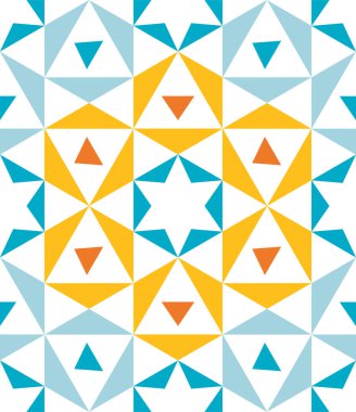 renkli Arapça geometrik süsleme.