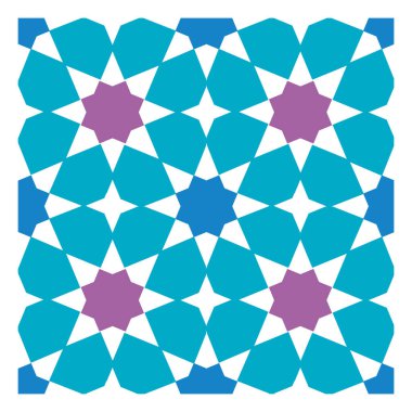 renkli Arapça geometrik süsleme.