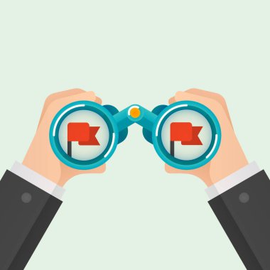 Dürbün iş konsepti.