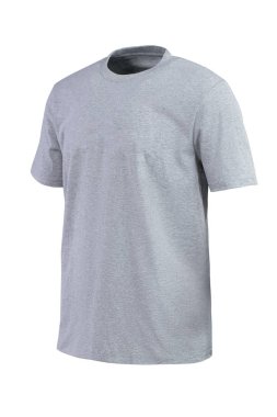 Grey t-shirt for branding isolated on white background clipart