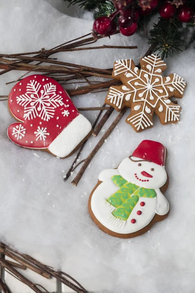 Composição de Natal com Gingerbread house — Fotografia de Stock