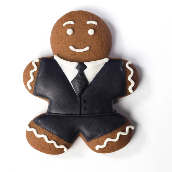 Natal Gingerbread empresários isolados — Fotografia de Stock