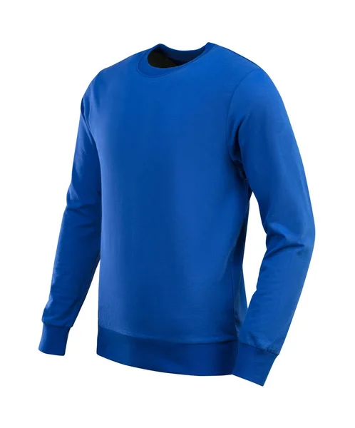 Modrý dlouhý rukáv košile vysmívat se — Stock fotografie