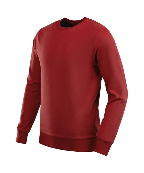 Camisa de manga comprida vermelha Mock up — Fotografia de Stock