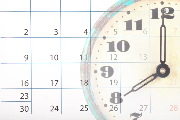 Colagem com relógio e calendário — Fotografia de Stock