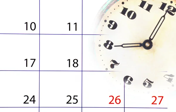 Collage avec horloge et calendrier — Photo