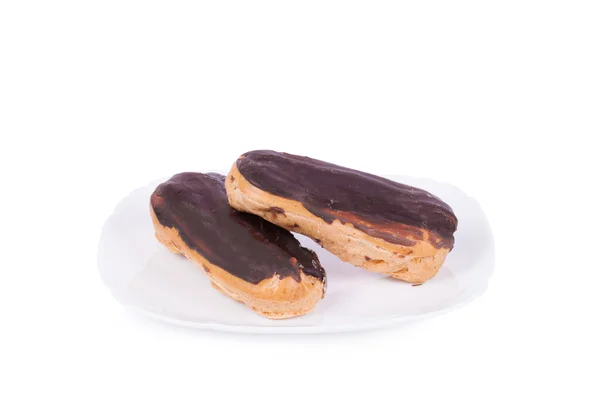 Eclair bolo isolado — Fotografia de Stock