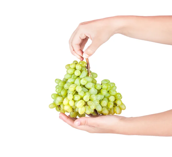 Uvas verdes frescas maduras — Fotografia de Stock