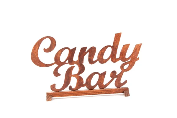 Inscripción de madera Candy Bar — Foto de Stock