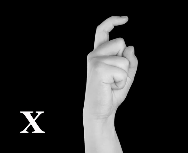 Finger buchstabieren das Alphabet in amerikanischer Zeichensprache (asl). — Stockfoto