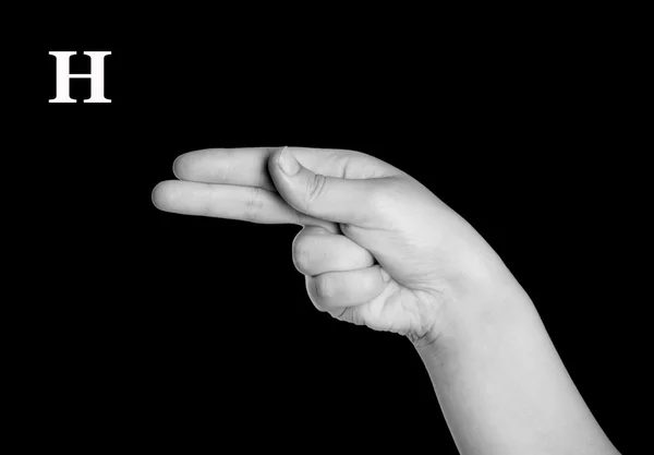 Vinger Spelling van het alfabet in American Sign Language (Asl). — Stockfoto