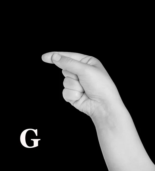 Формулировка алфавита на американском языке знаков (ASL) ). — стоковое фото