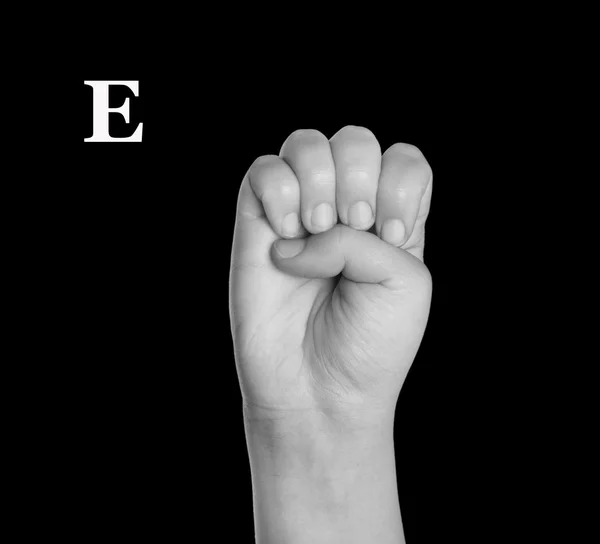 Finger buchstabieren das Alphabet in amerikanischer Zeichensprache (asl). — Stockfoto