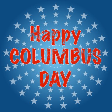 Metin Kolomb günü arka plan üzerinde.