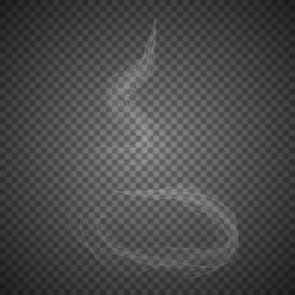 Delicado humo de cigarrillo blanco olas — Vector de stock