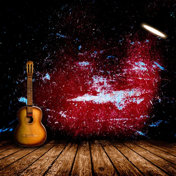 Guitar in the interior — Stock Photo, Image