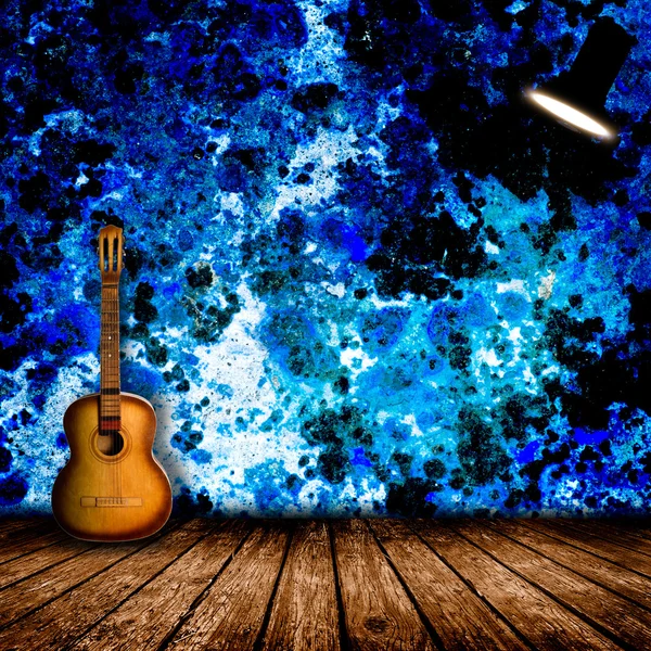 Gitara w wnętrza — Zdjęcie stockowe