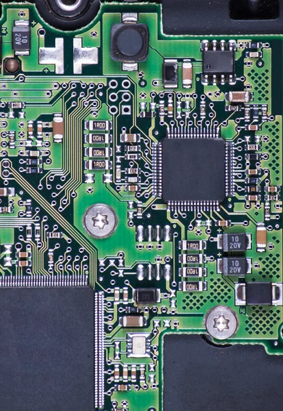 A szilikon chip darab közelről — Stock Fotó