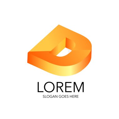 Hazır bilgi stil logosu 3D