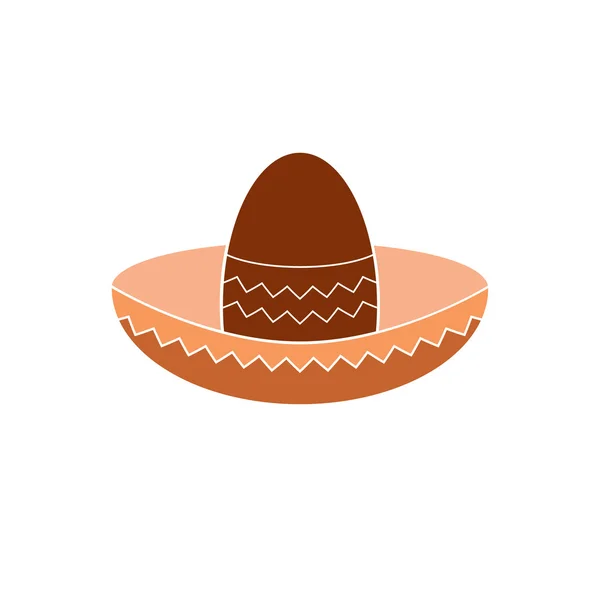 Icono de vector sombrero mexicano — Vector de stock