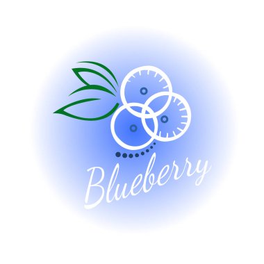 Vektör logo yaban mersini izole 