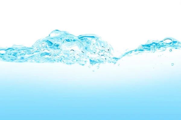 Modrá voda se vzduchové bubliny — Stock fotografie