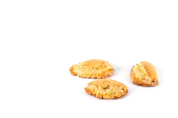 Biscoitos com queijo cottage — Fotografia de Stock