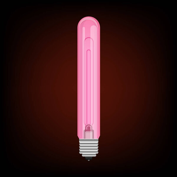 Vector pink light bulb