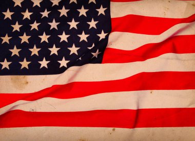 Grunge Amerikan bayrağına yakın çekim
